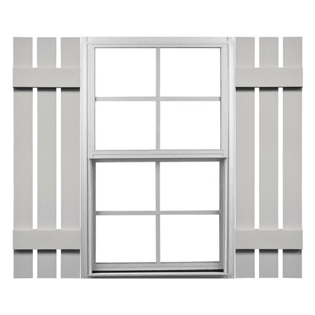 Ekena Millwork Mid-America Vinyl, Custom Three Board Spaced (2 Batten), Board-n-Batten Shutters, S31243030 S31243030